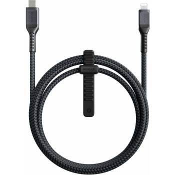 Nomad Rugged USB-C to Lightning Cable - здрав кабел с въжена оплетка за устройства с Lightning порт (150 см) (черен)