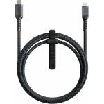 Nomad Rugged USB-C to Lightning Cable - здрав кабел с въжена оплетка за устройства с Lightning порт (150 см) (черен)