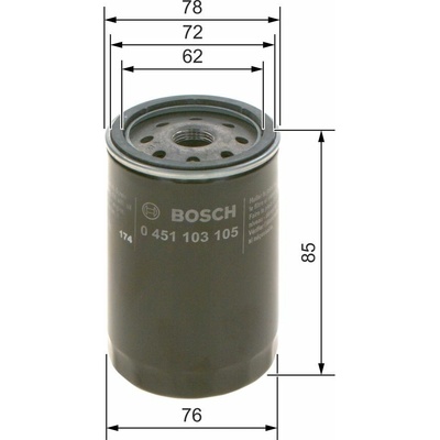 Olejový filter BOSCH 0 451 103 105