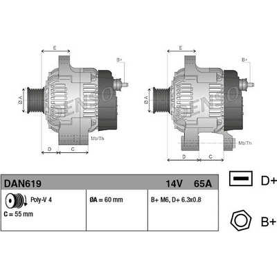generátor DENSO DAN619