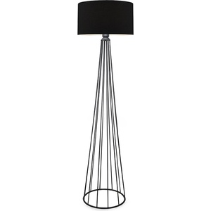 TopMebel Метална/текстилна лампа Faraday TopMebel в черен цвят 38x21x155cm