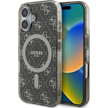 GUESS Калъф Guess IML 4G Background MagSafe iPhone 16 Plus - кафяв (3666339301712)