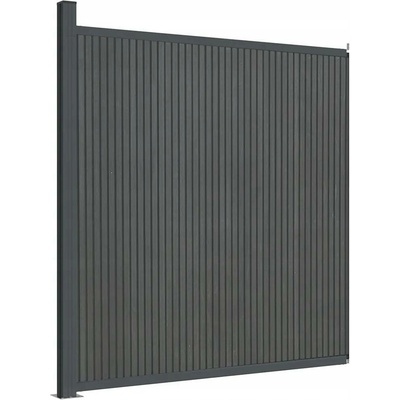 vidaXL Plotový dílec WPC šedý 173 x 186 cm