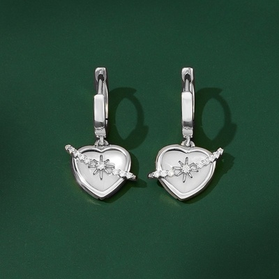 Éternelle se zirkony Elisea Silver srdíčko E1419-3008B stříbrná