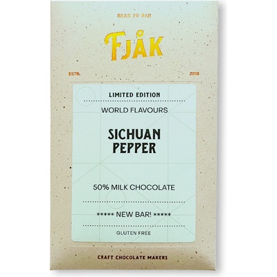 Fjak Sjokolade 50% mléčná Sichuan pepper s pepřem Bio 60 g