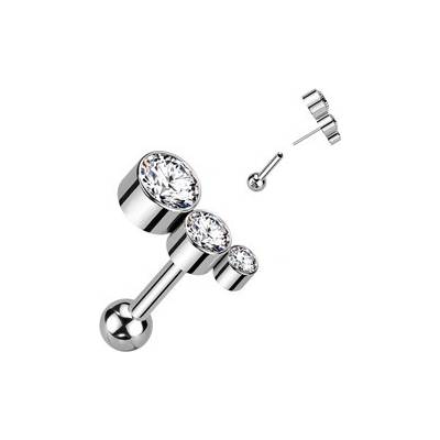 Šperky4U Push In cartilage piercing do ucha titan TIT1271-C