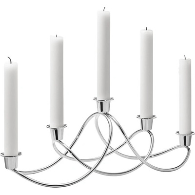 Svietnik Harmony na 5 sviečok, nerezová oceľ - Georg Jensen