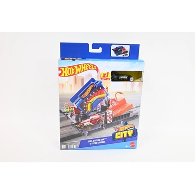 Mattel Hot Wheels City Fuel Station Shift Track Set