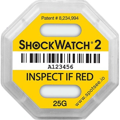 Indikátor nárazu Shockwatch2 - 25 g, žltý