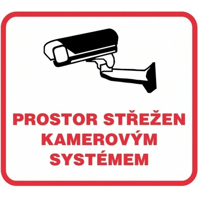 Walteco Značenie ""Priestor strážený kamerovým systémom"" samolepiaci, 90 x 90 mm