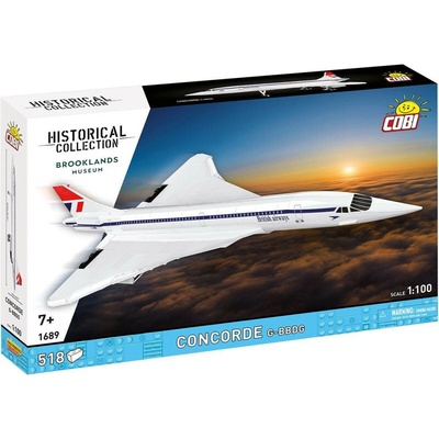 COBI 1689 Historical Collection Nadzvukové dopravní letadlo CONCORDE G-BBDG 1:100