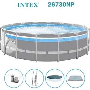 Intex Басейн с конструкция, 488x122 см, INTEX 26730NP Prism Frame ClearView, с филтърна помпа, стълба, подложка, покривало (26730NP)