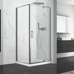 Fluminia Квадратна душ кабина с въртяща се врата Mediterraneo Andina 90x90 хром (P18RE01 90X90)