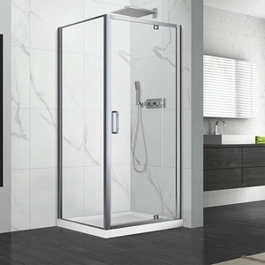 Fluminia Квадратна душ кабина с въртяща се врата Mediterraneo Andina 90x90 хром (P18RE01 90X90)