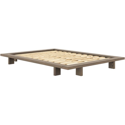 Karup Design Кафяво двойно легло от борова дървесина с решетка 140x200 cm Japan - Karup Design (270106140200)