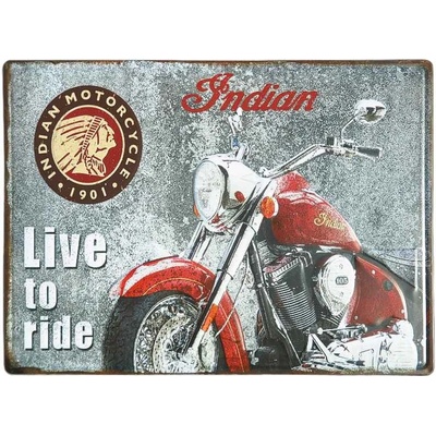 plechová retro ceduľa Indian Motorcycle 1901