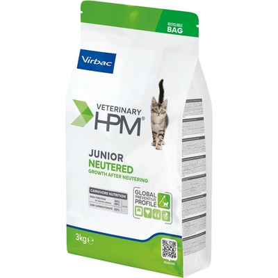 Virbac Veterinary HPM Junior Neutered Cat 2 x 3 kg