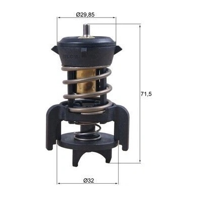 Termostat, chladivo MAHLE TX 251 94D (TX25194D)