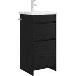 vidaXL Баня с мивка Черен дъб 42 x 40 x 84, 5 см Инженерна дървесина (890721)