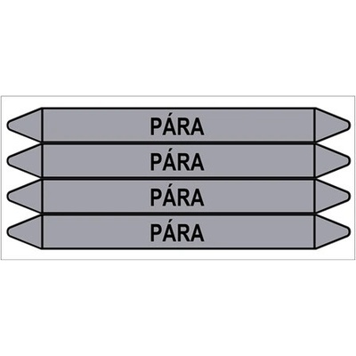 Značení potrubí, pára,4 ks, 250 × 26 mm PZ 009447