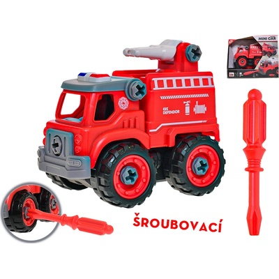 Mikro trading Auto hasiči šroubovací 12 cm s vodním dělem