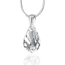 SILVEGO Strieborný prívesok so Swarovski® Crystals Helix LSW143P