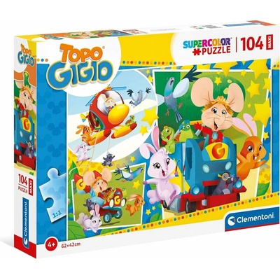 CLEMENTONI Myšák Gigio MAXI 104 dílků