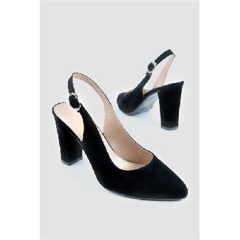 Moda Trend Дамски елегантни обувки от велур - Черни #328010 (328010_Черно)