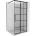 Mexen Rox Душ параван Walk-in десен 110 x 200 см, черна решетка 8 мм, черен (8C2-110-003-70-77-P)