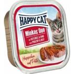 Happy Cat Minkas Duo Poultry & Beef пастет за котки с пиле и говеждо 100gr