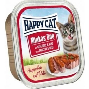 Happy Cat Minkas Duo Poultry & Beef пастет за котки с пиле и говеждо 100gr