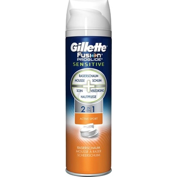 Gillette Fusion Pro Glide Sensitive Active Sport pena na holenie 250 ml