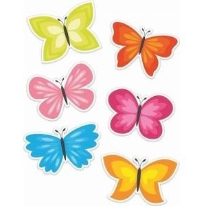 LearnHow Window decorations - Butterflies 01 6pcs