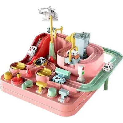 Shenzhen Toys Mini auto dráha pre deti - Hračkárska závodná dráha ružová CABT091-4