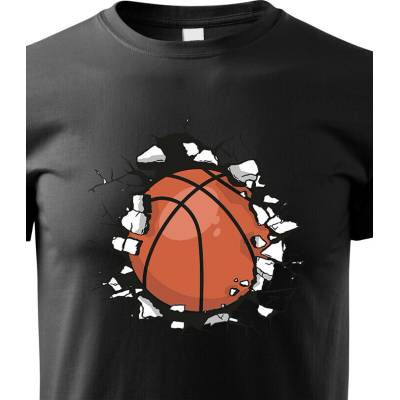 Dětské tričko Basketbalový míč ČernáCanvas Dětské tričko Bezvatriko.cz 2185