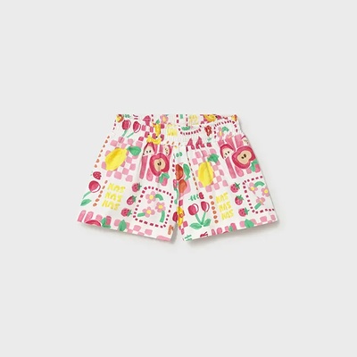 Mayoral Панталон къс трикотаж щампи плодове за бебе момиче Mayoral