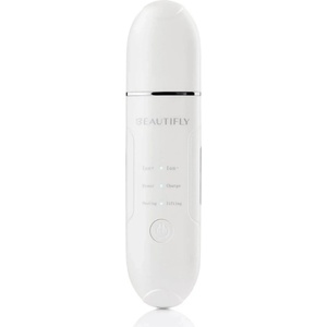 Beautifly Ултразвуков уред за почистване на лице Beautifly B-Scrub Young, 75 мин, Електростимулация, Ексфолиране, Намаля черни точки и акне, Йони, Бял (B-Scrub Young)