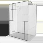 Mexen Kioto свободностояща душ кабина 140 x 200 см, черен мотив 8 мм, злато (800-140-002-50-78)