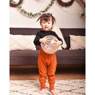 Dětské kalhoty baggy lehké skořicové