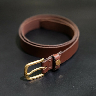 Dwojkový Dámský kožený opasek Woodstyle Hnědá