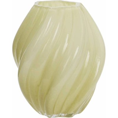 MADAM STOLTZ Skleněná váza Yellow 24 cm, žlutá barva, sklo