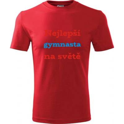 Tričko nejlepší gymnasta na světě dárek pro gymnastu červené