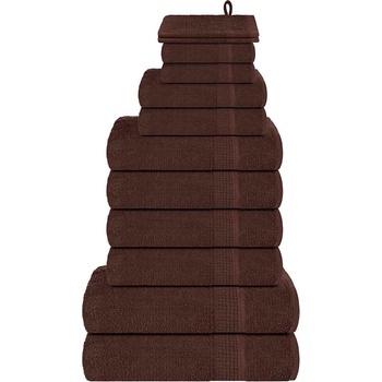 vidaXL Комплект хавлии от 12 части зелен 360 gsm 100% памук (137099)