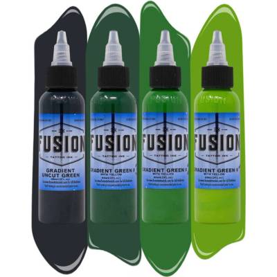 Fusion Ink Gradient green with yellow set 4 x 30 ml