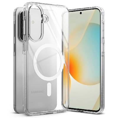 Удароустойчив твърд кейс с MagSafe за Samsung Galaxy A57 5G от Ringke Fusion Magnetic - Clear (8800328817951)