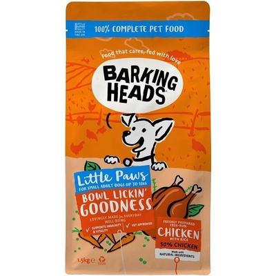 Barking Heads Little Paws Bowl Lickin Goodness Chicken 1,5 kg
