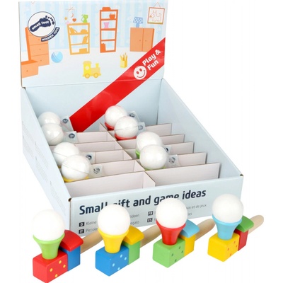 Small foot Dřevěná hra foukací míč vlak1 ks