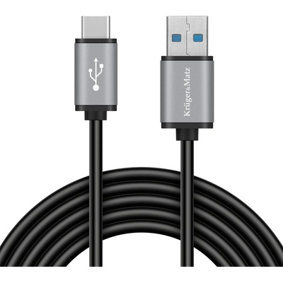 Kruger & Matz KM1244 USB/USB-C, 1m, černý
