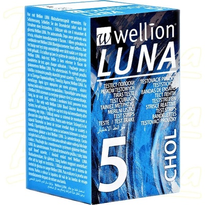 Wellion Luna Duo testovací proužky pro měření cholesterolu 5 ks