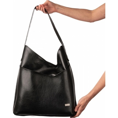 Lovemusic dámská kabelka City Shopper černá lesklá Černá